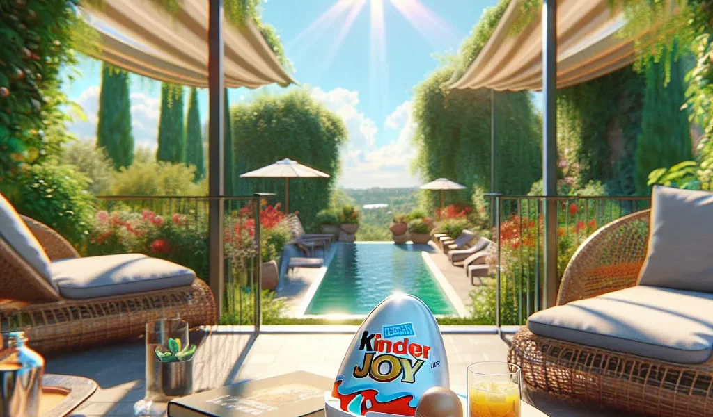 Letni relaks na tarasie z czekoladką Kinder Joy z zabawką